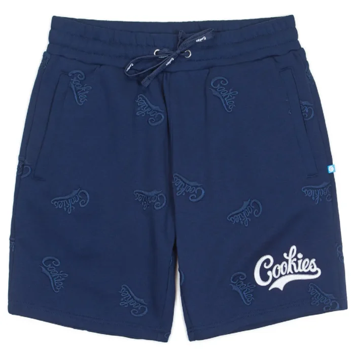 Cookies Bases Loaded Fleece Shorts Navy (1)