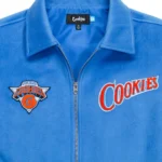 Cookies Full Clip Melton Wool Varsity Jacket Blue (4)