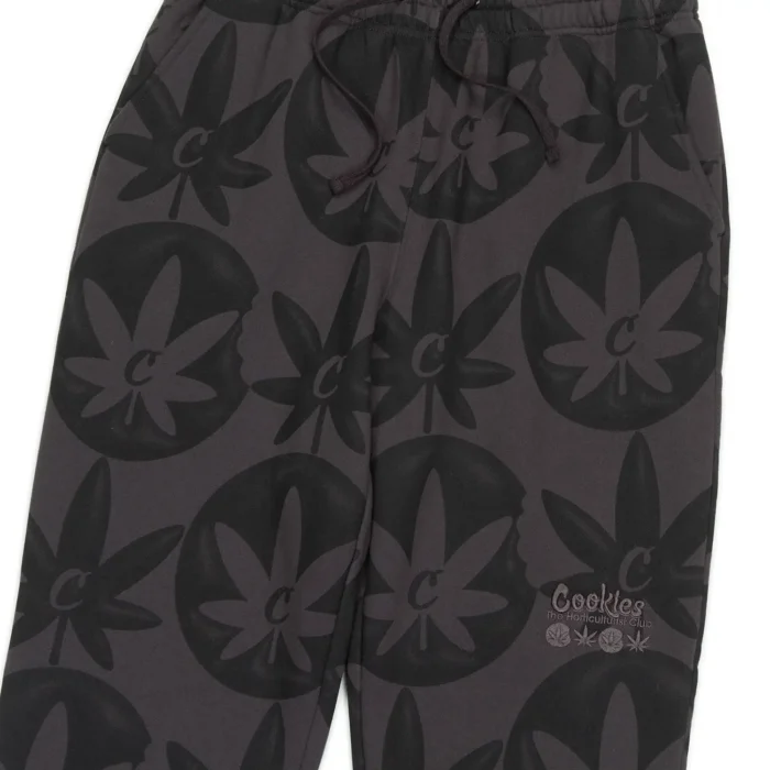 Cookies Horticulturist Club All Over Printed Fleece Sweatpants Black (4)