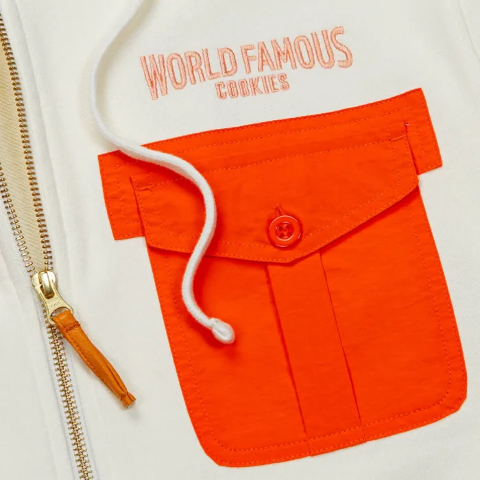 Cookies SF Workwear Zip Up Hoodie Off White (3)