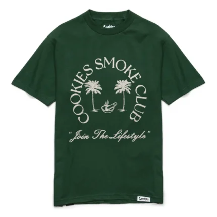 Cookies Smoke Club SS Shirt Forest Green (1)