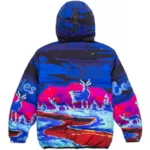 Cookies Tree Division All Over Print Hooded Nylon Puffer Jacket (2)